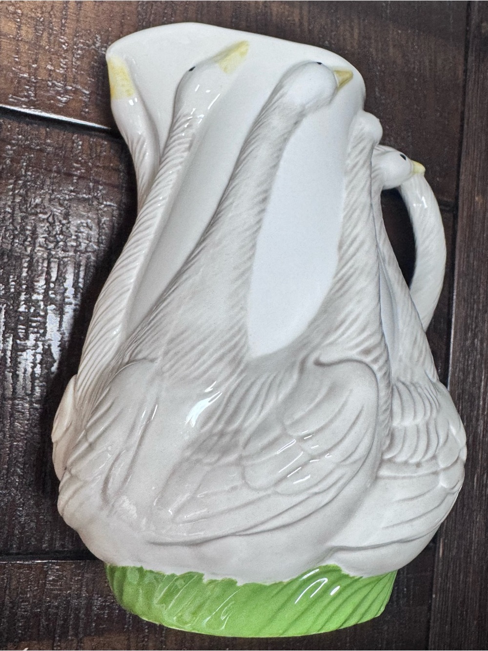 White Ceramic Geese Pitcher - Farmhouse Cottage core Decor - Picture 10 of 15
